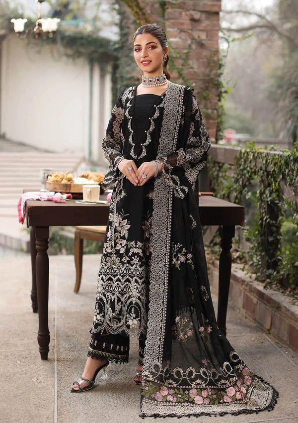 Embroidered black - Embroidered Lawn 3 Piece